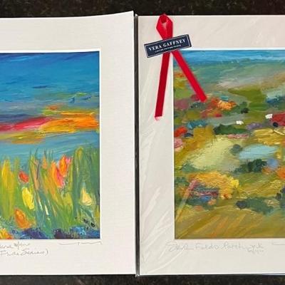 (2) Miniature Signed Limited Edition Prints - Irish Summer Fields And Flowers Of Knockroe