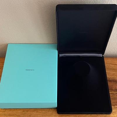 Large Tiffany And Co. Jewelry Box And Case For Gold Lacquer 3 Bean Silk Necklace (box Only)