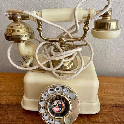 MCM French Style Rotary Dial Telephone (as Is)
