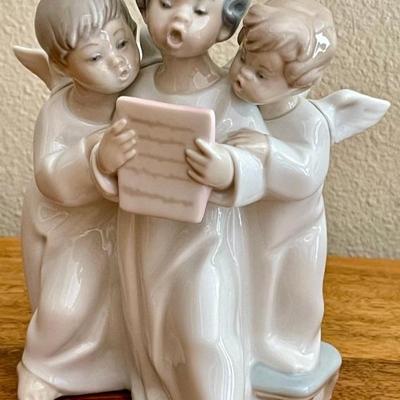 Lladro Hand Made In Spain Vintage Group Of Angels Figurine O-28 S 