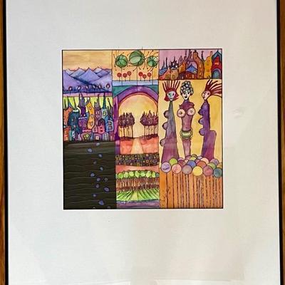 Original Ben De Gilbert 2012 Multi Media Black Metal Framed Art 