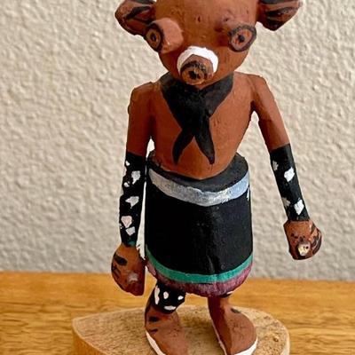 Muya Pona Small Horns Vintage Hopi Mud Kachina Doll (as Is)