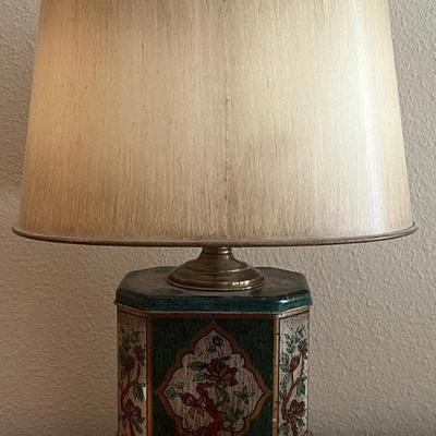 Vintage Tea Tin Table Lamp With Shade