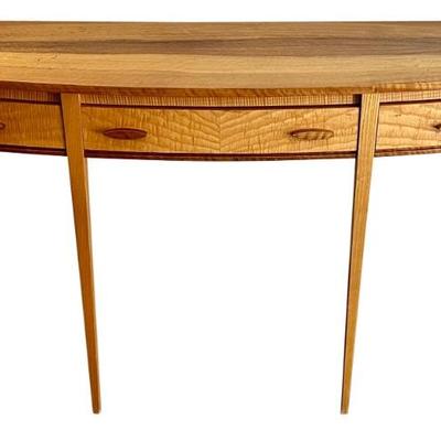 Shaker Style Custom Made Three Drawer Cherry Wood Console Table  Santa Fe New Mexico  