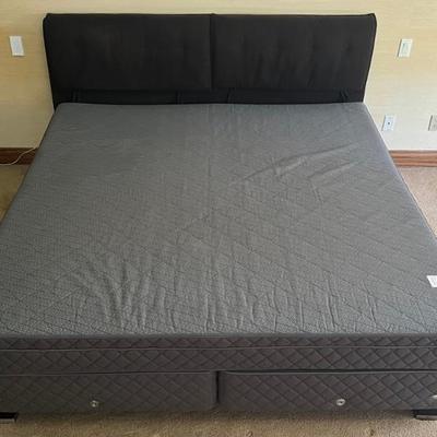 Duxiana Dux 818 King Size Bed Set With Frame And 2 Box Springs, Adjustable Head Board