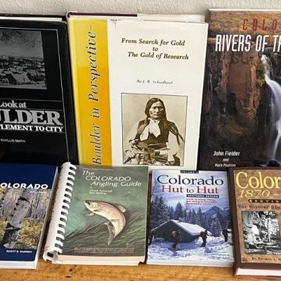 (8) Colorado Books - Boulder In Perspective, Colorado Rivers, Hikes, Angling, And More
