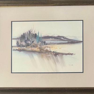 Signed Robert Corty Framed Landscape 