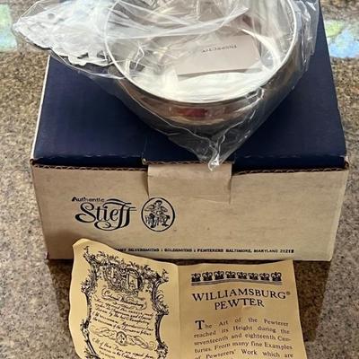 Steiff Williamsburg Pewter Porringer No. CW15 With Original Box