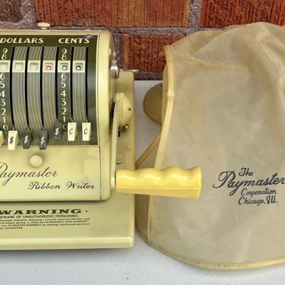 Paymaster 8000 Series Ribbon Writer With Dust Cover And Key