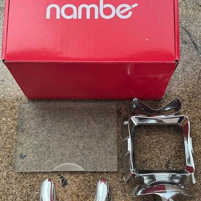 Nambe Stocking Hanger Frame With Original Box And Nambe 4" X 6" Elbow Frame