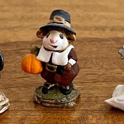 (3) Wee Forest Folk - Tooth Fairy Retired AP - Peter's Pumpkin AP - Graduate Mouse 1981 AP 
