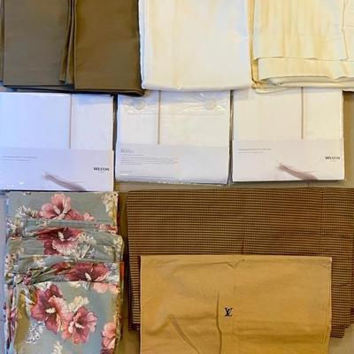 Pillow Cases - Westin NIP (3) Standard Queen, (4) Ralph Lauren Floral King, Lois Vuitton, And Custom Made 