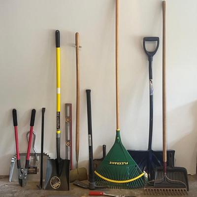 Hand Tools - Rakes, Hedge Trimmers, Shovel, Pick, Dustpans, Level, And More