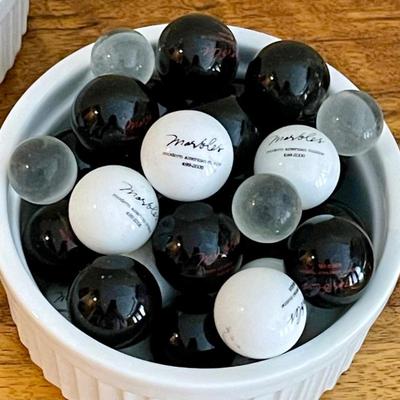Modern American Cuisine Black And White Marbles