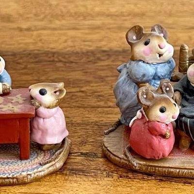Wee Forest Folks Mom & Ginger Baker And Family Portrait Figurines 