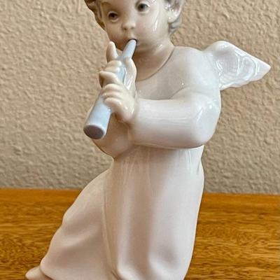 Lladro Hand Made In Spain - Angel With Flute - Figurine - A-28 My