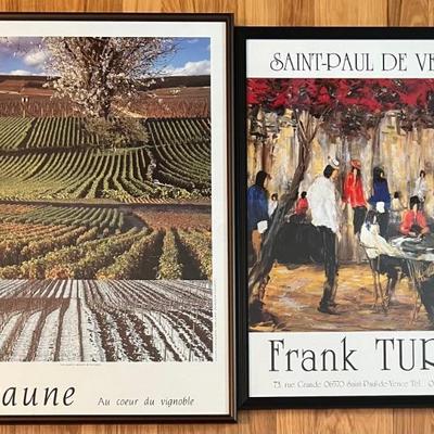 (2) Framed Expo Prints - Frank Turc Saint Paul And Beune France