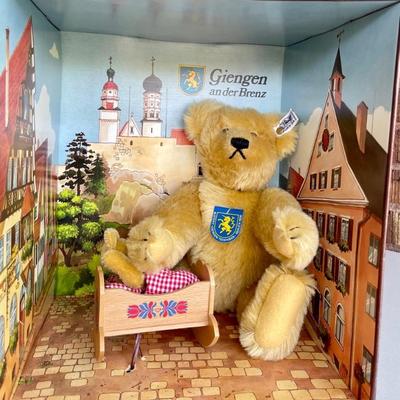 Steiff Giengen-brenz Style No. 0162/00 Mohair Bear & Child In Original Box 