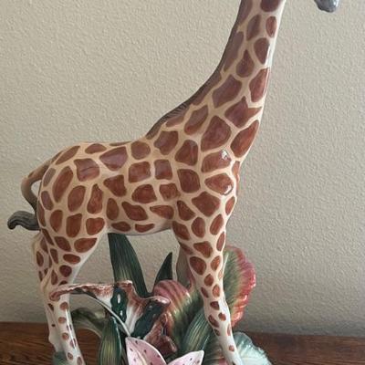 Fitz & Floyd Exotic Giraffe 16 Inch Centerpiece 