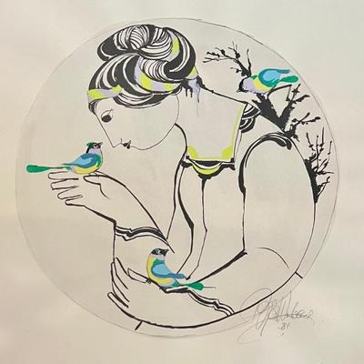 Bjorn Wiinblad Signed Limited Edition Print 8 Of 66 Out Of Frame