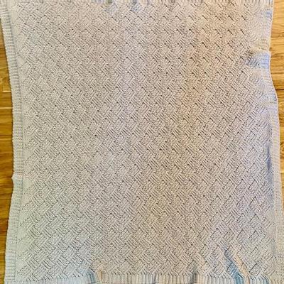 Cable Knit Lands End Tan Throw