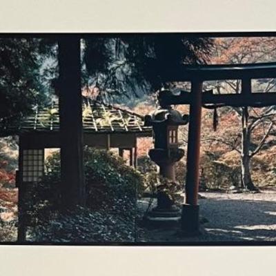 Signed William Corey "the White Dragon Garden" Kyoto Japan  Photograph Out Of Frame