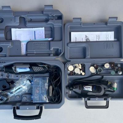 (2) Dremel Corded Multitools With Cases - Multipro Model 395 And 4000
