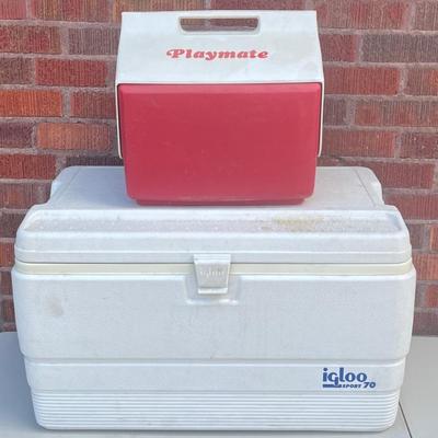 (2) Igloo Coolers - Playmate And Sport 70