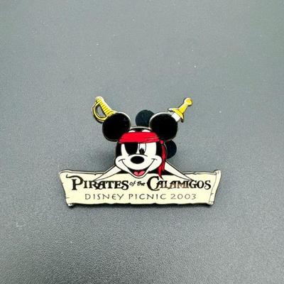 Disney Studios Burbank Pirates of the Caribbean Mickey Mouse Picnic Cast LE Pin
