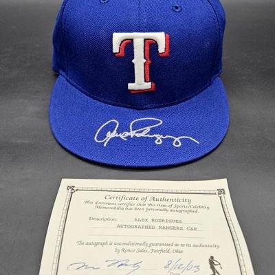 Autographed Alex Rodriguez Texas Ranger Hat w/ COA