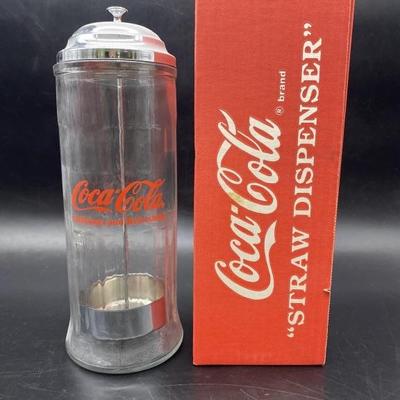 Coca-Cola Glass Straw Dispenser in Factory Box