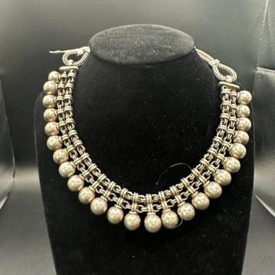 STERLING SILVER TRIBAL NECKLACE