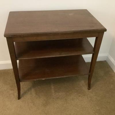 $100-3 tier wooden table 24"H 25"L 15"depth