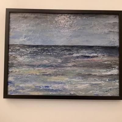$40- demitruk art with black frame 19"H x 25"W