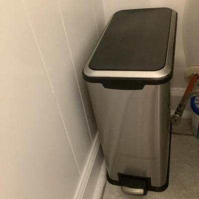 $25-small metal foot petal garage can 