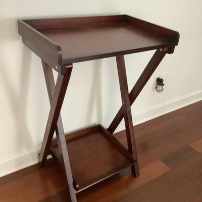 $42-folding 2 tier table 36"H 25" x 16"