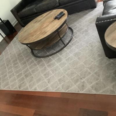 $50-grey rectangular rug 94" x 116"
