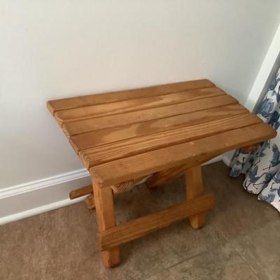 $25-wooden stool/table 15"H 20" x 11"