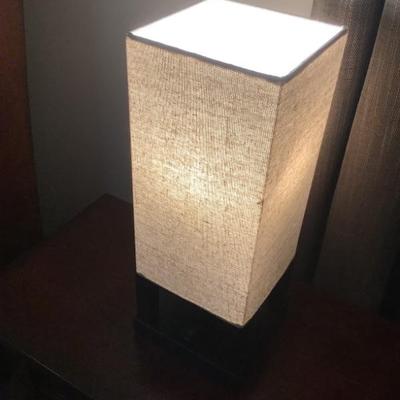 $50- 2 square lamps perfect for bedside 14"H 6"" x 6"