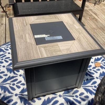 $75-square fire pit 25"H 30" x 30"