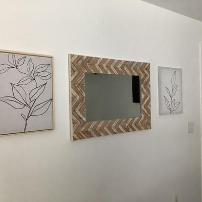 $26-2 black & while on canvas, one with frame art 21"H 16"W 