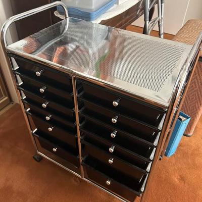 Rolling storage cart