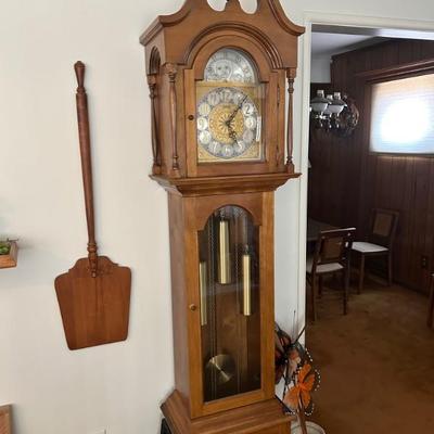 Grandfather clock with moon phase dial