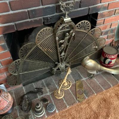 Brass Frieplace screen 