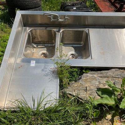 Stainless steel L shape sink 