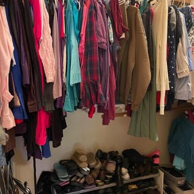 Lots of clothes and shoes for men and women 