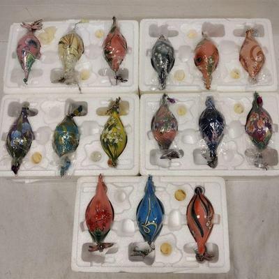 TREASURED WINGS - ENAMELED HANGING ORNAMENTS BY THE BRADFORD EXCHANGE.