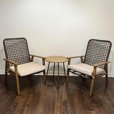 Lokatse Home 3 Piece Wicker Outdoor Set