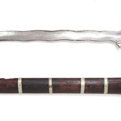 Sulu Kris Sword w/ Silver Mounts