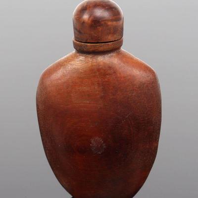 Chinese Wood Carved Snuff Bottle